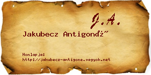 Jakubecz Antigoné névjegykártya